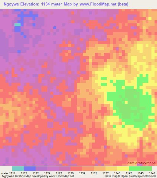 Ngoywa,Tanzania Elevation Map