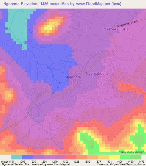 Ngoreme,Tanzania Elevation Map