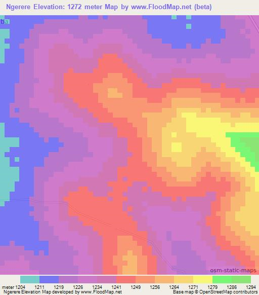 Ngerere,Tanzania Elevation Map