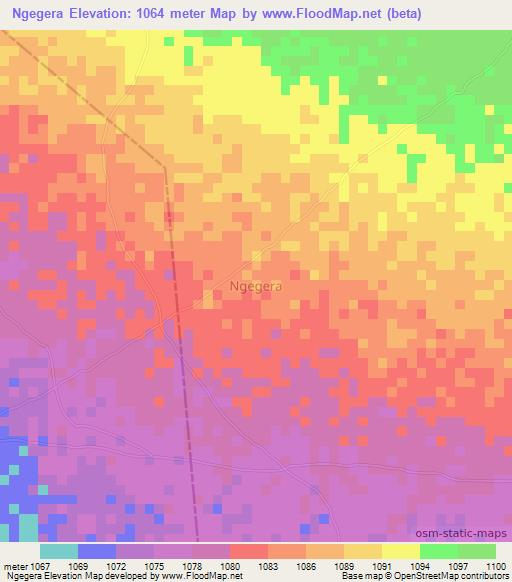 Ngegera,Tanzania Elevation Map