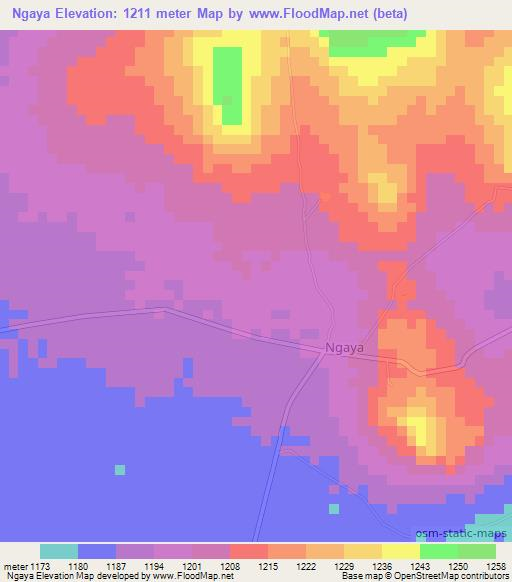 Ngaya,Tanzania Elevation Map