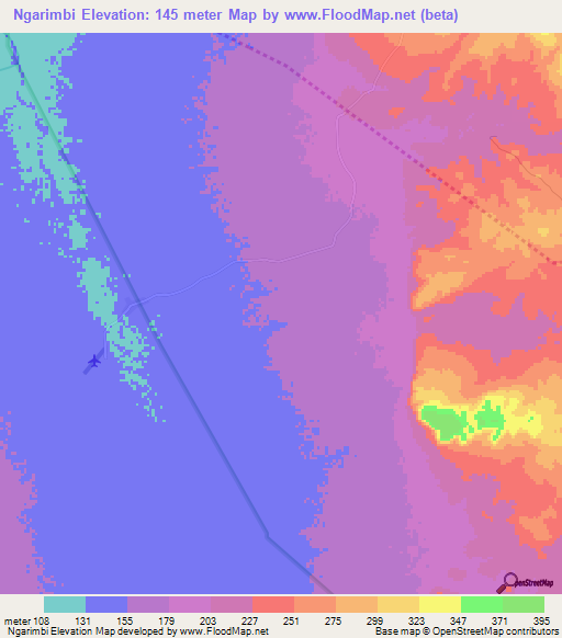 Ngarimbi,Tanzania Elevation Map