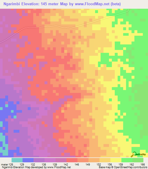 Ngarimbi,Tanzania Elevation Map