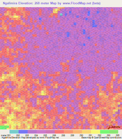 Ngalimira,Tanzania Elevation Map