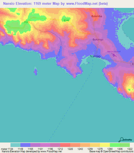 Nansio,Tanzania Elevation Map