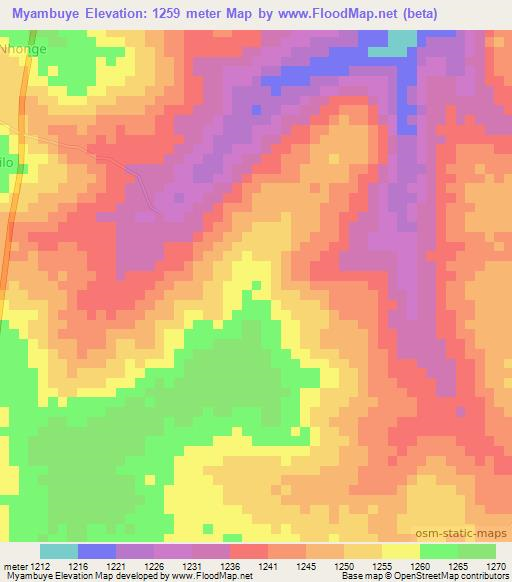 Myambuye,Tanzania Elevation Map