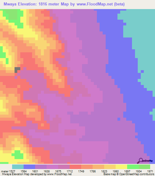 Mwaya,Tanzania Elevation Map