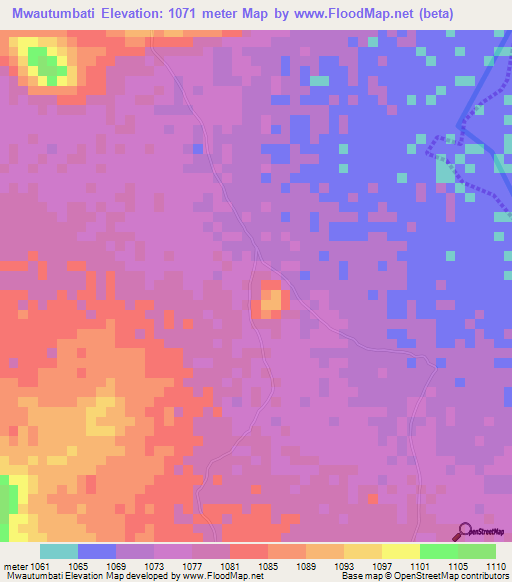 Mwautumbati,Tanzania Elevation Map