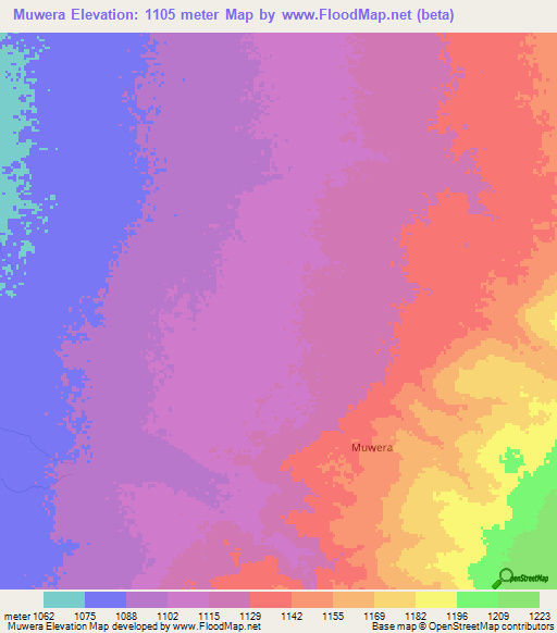 Muwera,Tanzania Elevation Map