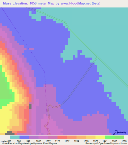 Muse,Tanzania Elevation Map