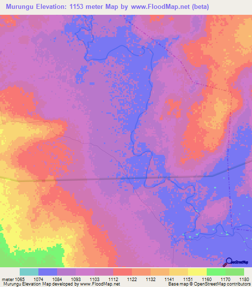 Murungu,Tanzania Elevation Map