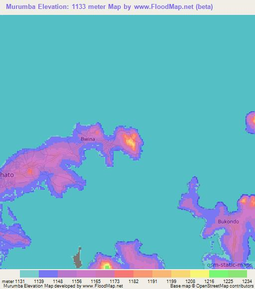 Murumba,Tanzania Elevation Map