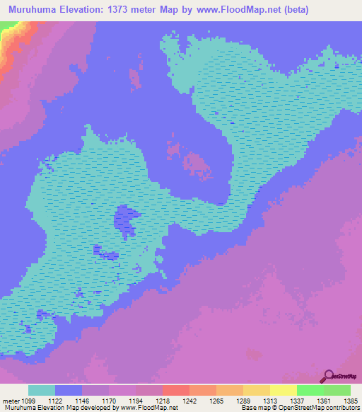 Muruhuma,Tanzania Elevation Map