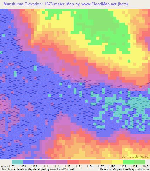 Muruhuma,Tanzania Elevation Map