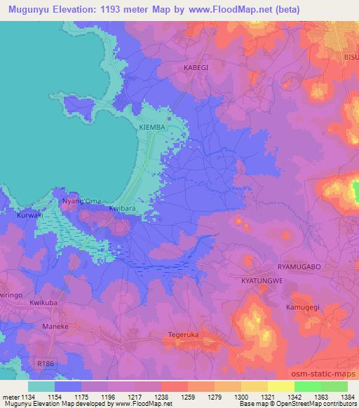 Mugunyu,Tanzania Elevation Map