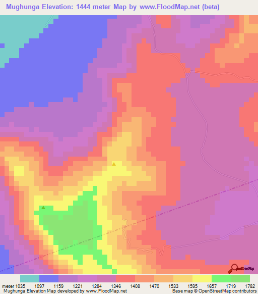 Mughunga,Tanzania Elevation Map