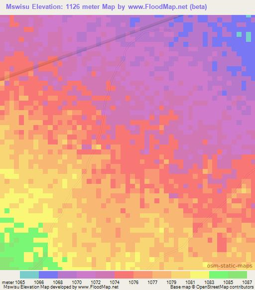 Mswisu,Tanzania Elevation Map