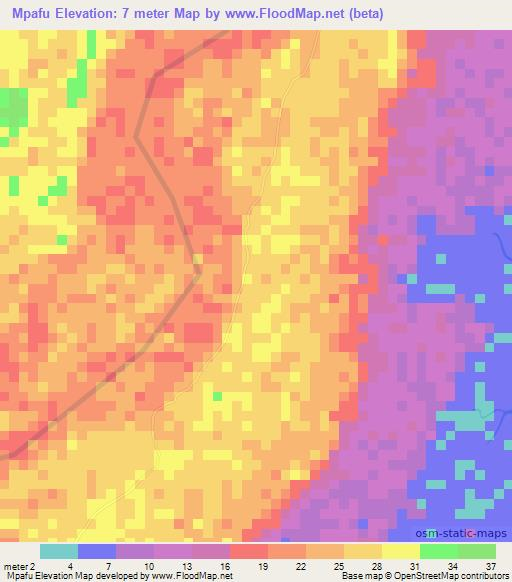 Mpafu,Tanzania Elevation Map