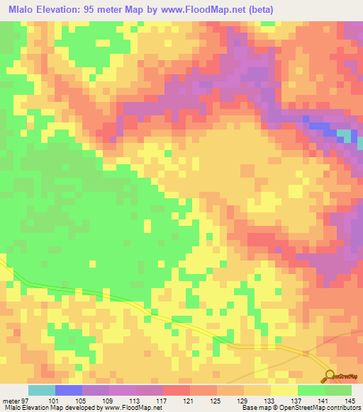 Mlalo,Tanzania Elevation Map