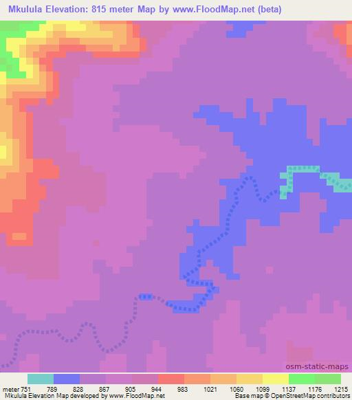 Mkulula,Tanzania Elevation Map