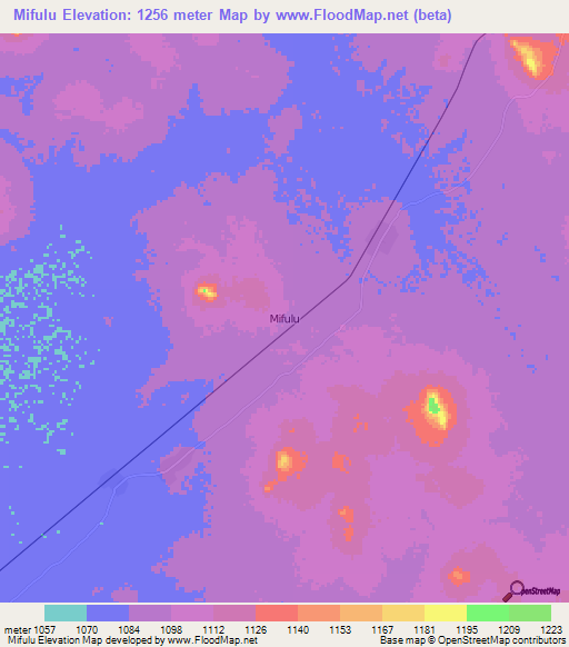 Mifulu,Tanzania Elevation Map