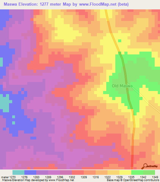 Maswa,Tanzania Elevation Map