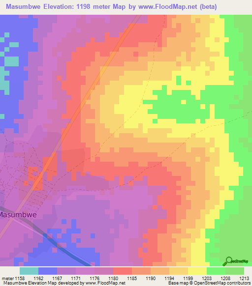 Masumbwe,Tanzania Elevation Map