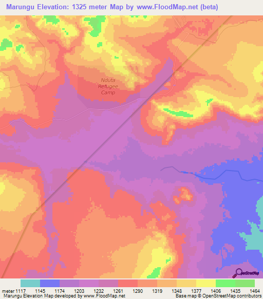 Marungu,Tanzania Elevation Map