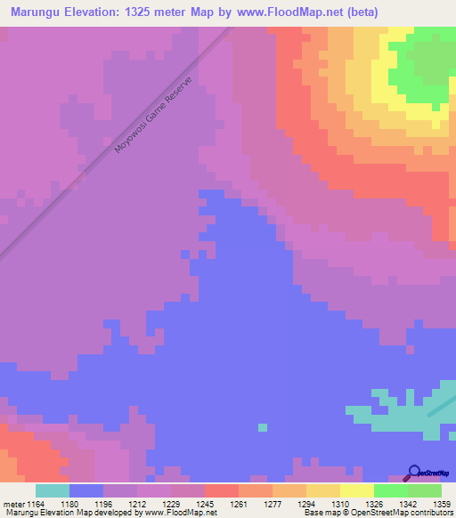 Marungu,Tanzania Elevation Map