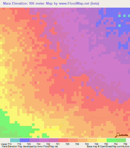 Mara,Tanzania Elevation Map