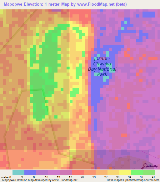 Mapopwe,Tanzania Elevation Map