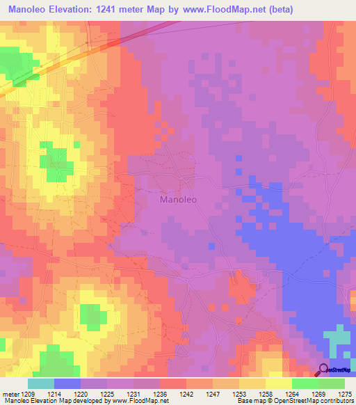 Manoleo,Tanzania Elevation Map