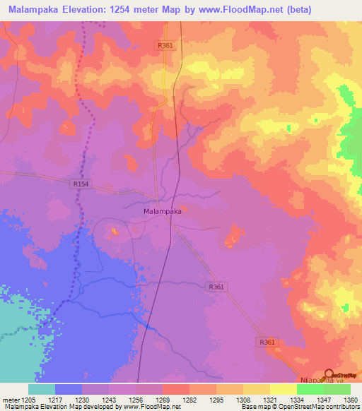 Malampaka,Tanzania Elevation Map