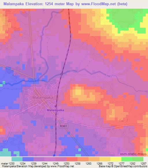 Malampaka,Tanzania Elevation Map