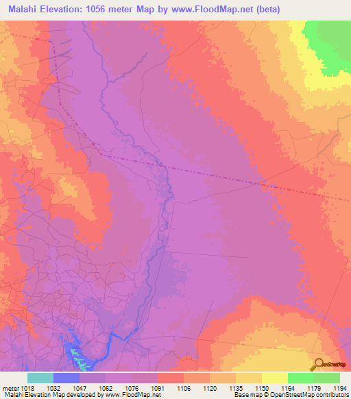 Malahi,Tanzania Elevation Map