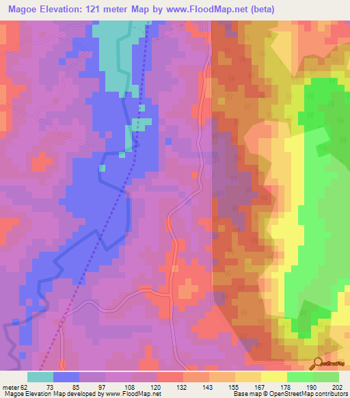 Magoe,Tanzania Elevation Map