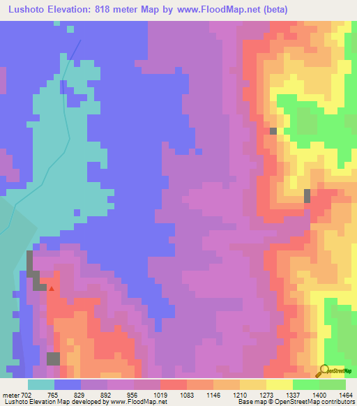 Lushoto,Tanzania Elevation Map