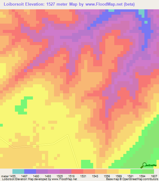 Loiborsoit,Tanzania Elevation Map