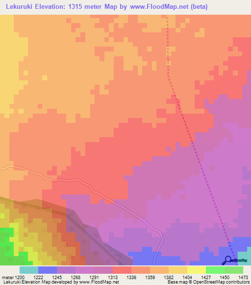 Lekuruki,Tanzania Elevation Map