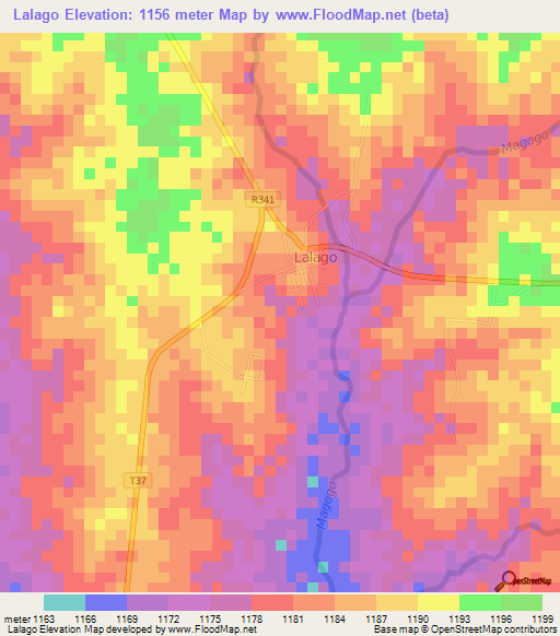 Lalago,Tanzania Elevation Map