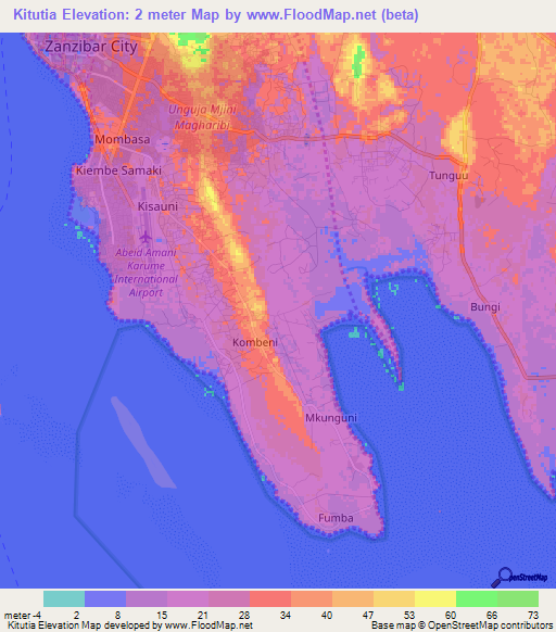 Kitutia,Tanzania Elevation Map