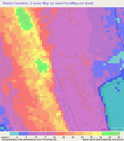 Kitutia,Tanzania Elevation Map