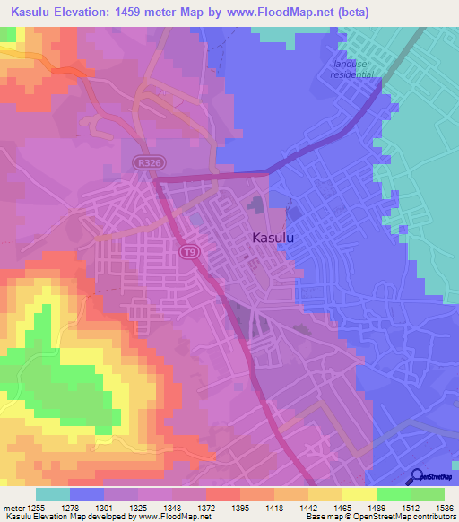 Kasulu,Tanzania Elevation Map