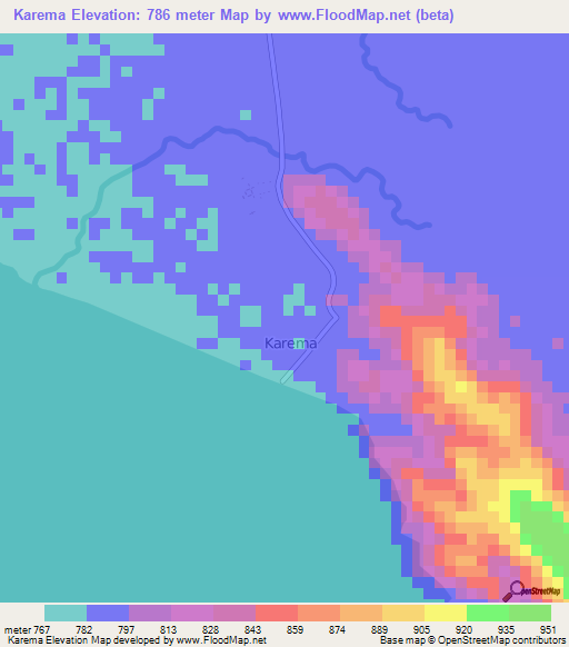 Karema,Tanzania Elevation Map