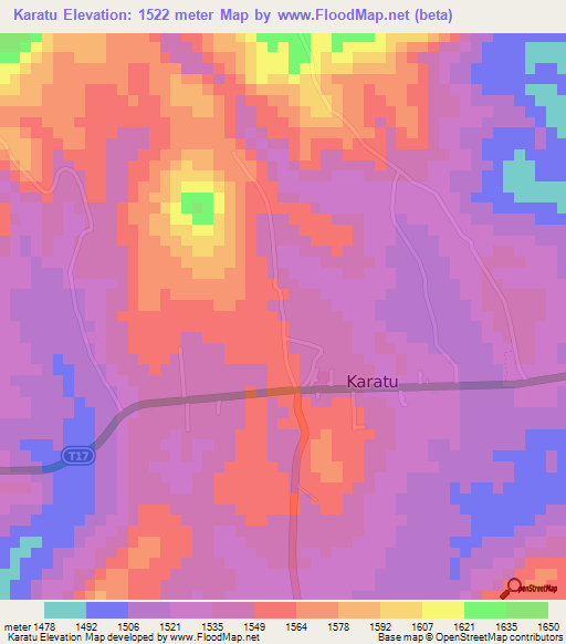 Karatu,Tanzania Elevation Map