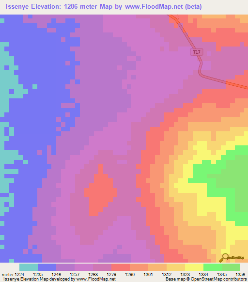 Issenye,Tanzania Elevation Map