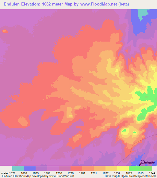 Endulen,Tanzania Elevation Map