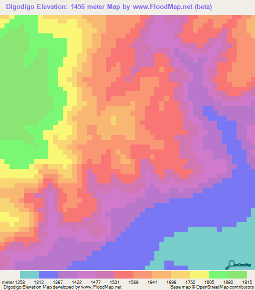 Digodigo,Tanzania Elevation Map