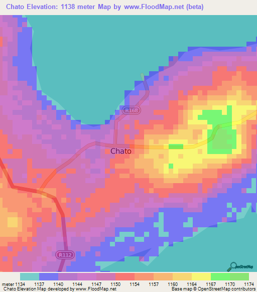 Chato,Tanzania Elevation Map