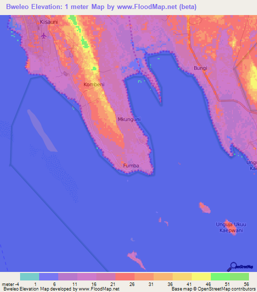 Bweleo,Tanzania Elevation Map